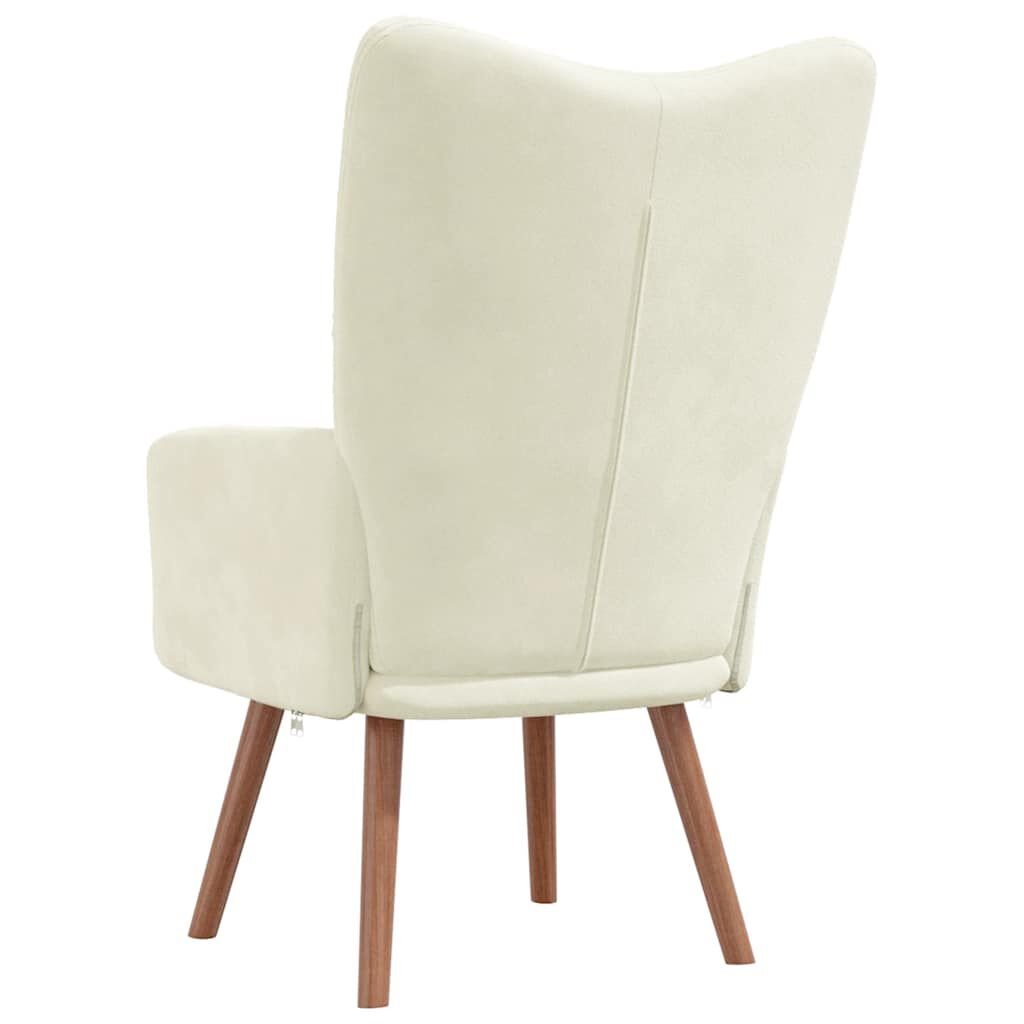 vidaXL Relaxing Chair Cream White Velvet