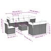 vidaXL 9 Piece Garden Sofa Set with Cushions Black Poly Rattan