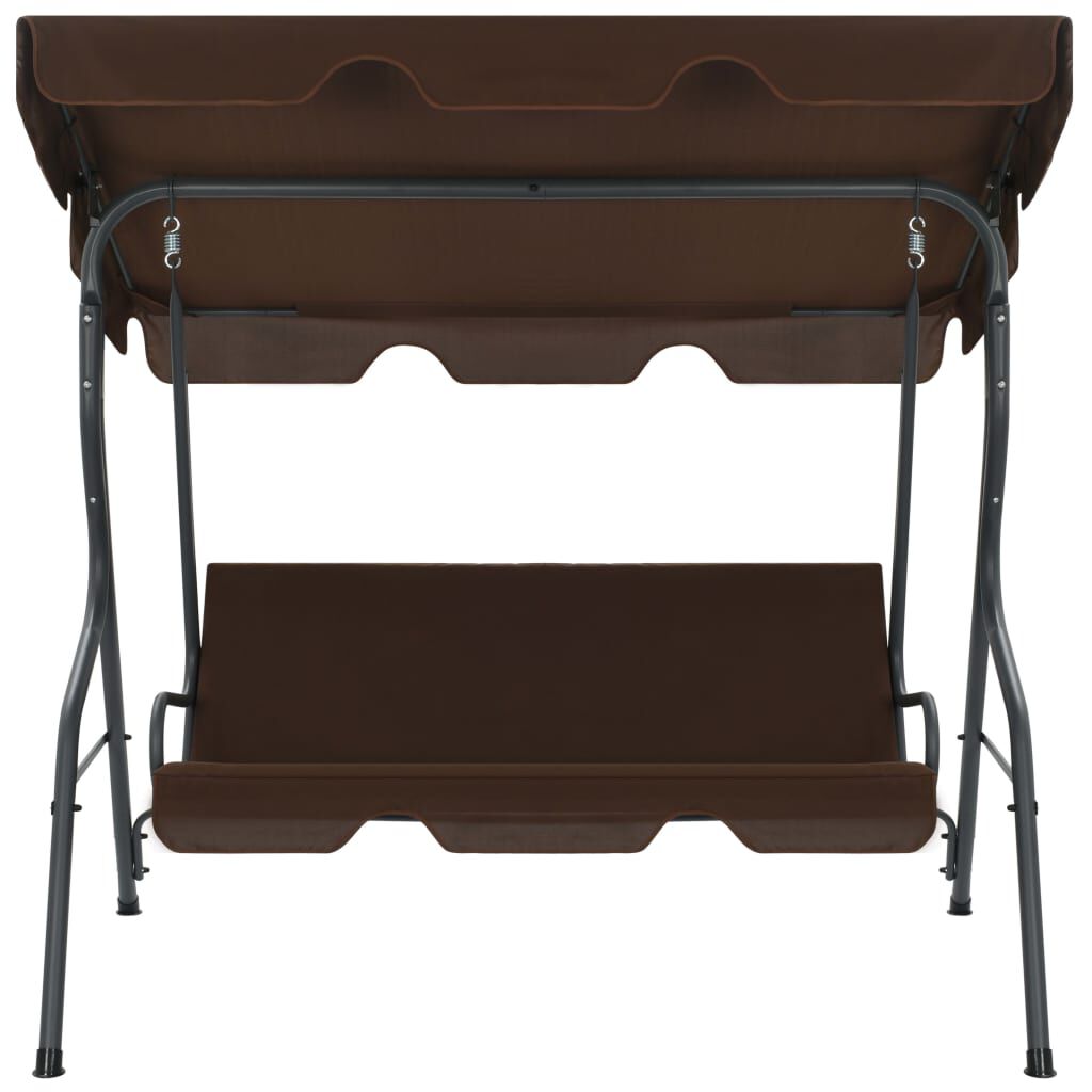 vidaXL Garden Swing Bench Coffee 170x110x153 cm