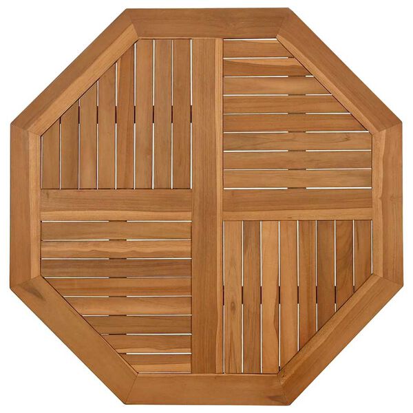 vidaXL Table Top 90x90x2.5 cm Octagonal Solid Wood Teak