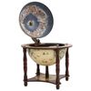 vidaXL Globe Bar Wine Stand Brown Solid Wood Eucalyptus