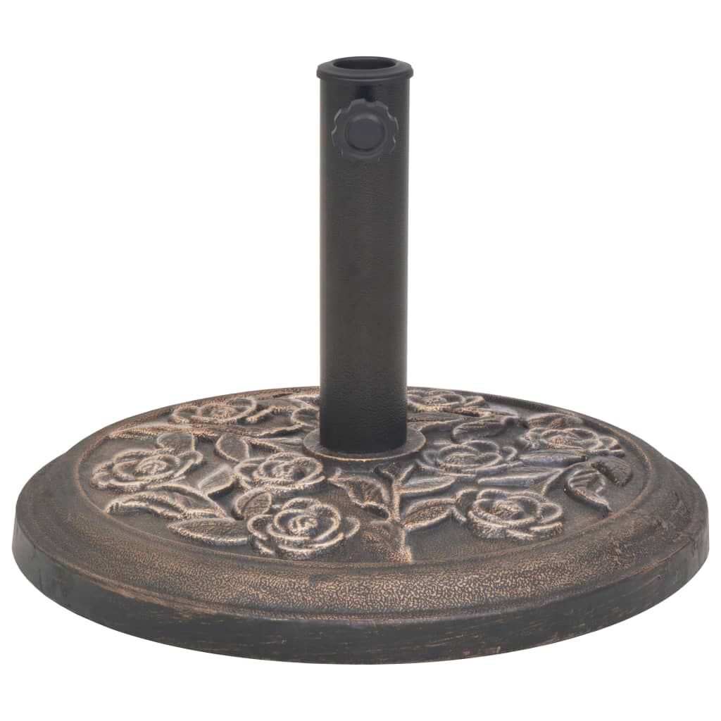 vidaXL Parasol Base Resin Round Bronze 9 kg