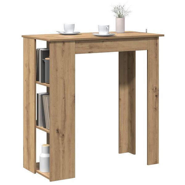 vidaXL Bar Table with Shelf Artisan Oak 102x50x103.5 cm Engineered Wood