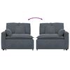 vidaXL Modular Sofa Armrest End Module with Cushions Dark Grey 100 cm