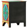 vidaXL Hand Painted bedside Cabinet 40x30x50 cm Solid Mango Wood