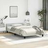 vidaXL Bed Frame without Mattress Light Grey 100x190 cm Velvet