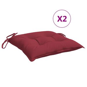vidaXL Pallet Cushions 2pcs Wine Red 50x50x7 cm Oxford Fabric