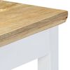 vidaXL Console Table White and Brown 110x35x75 cm Solid Mango Wood