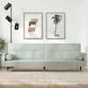 vidaXL Sofa Bed with Cushions Light Grey Velvet