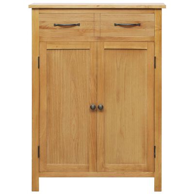 vidaXL Shoe Cabinet 76x37x105 cm Solid Oak Wood