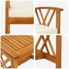 vidaXL Garden Sofa Set with Cushion 3 pcs Brown Solid acacia wood