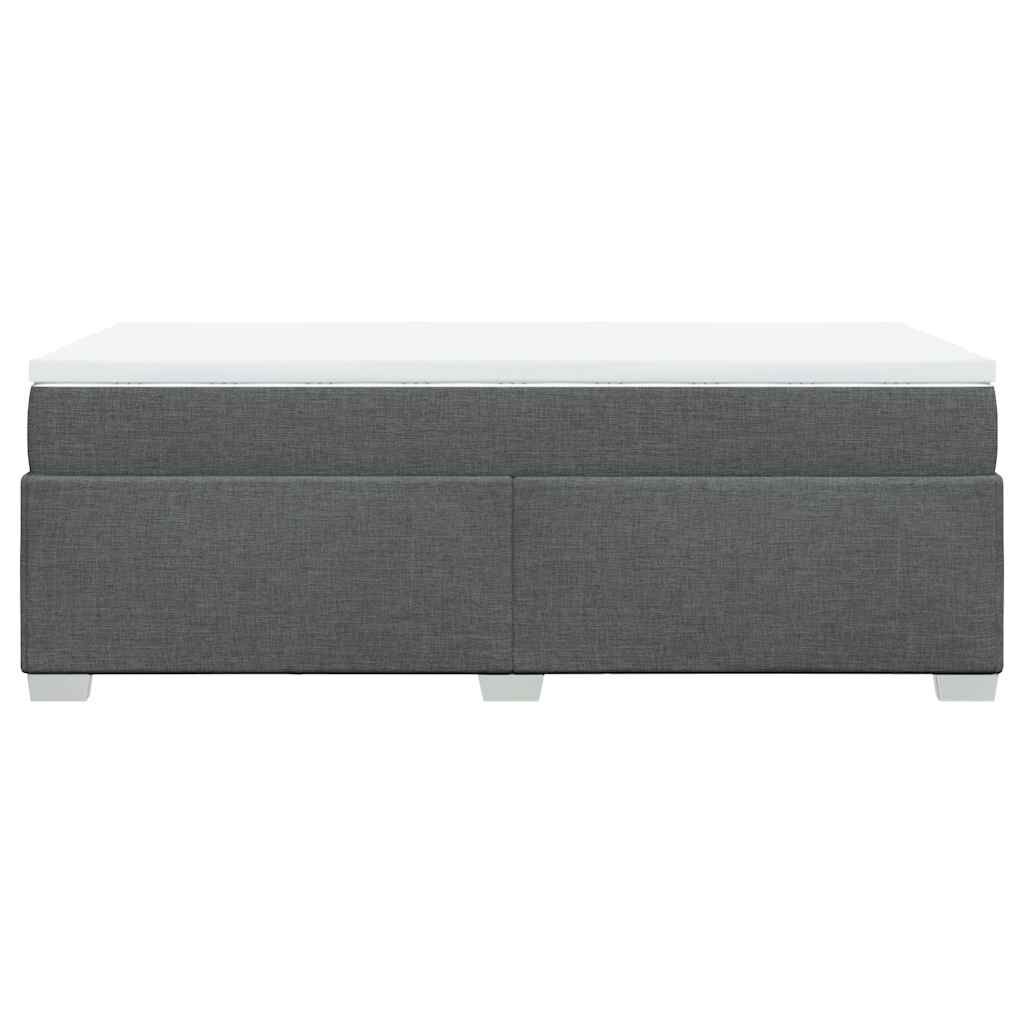 vidaXL Box Spring Bed with Mattress Dark Grey Twin XL Fabric