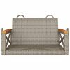 vidaXL Swing Bench Grey 63x62x40 cm Poly Rattan