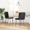 vidaXL Dining Chairs 2 pcs Black Faux Leather