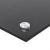 vidaXL Kitchen Backsplash Black 90 x 60 cm Tempered Glass