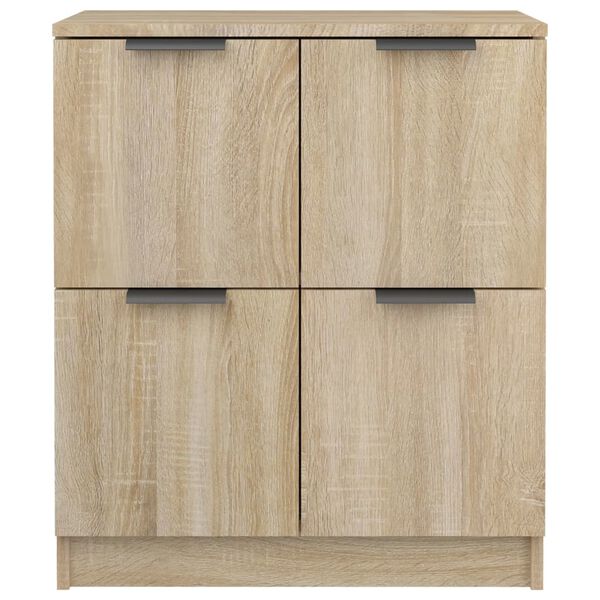 vidaXL Sideboards 2 pcs Sonoma Oak 60x30x70 cm Engineered Wood