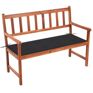 vidaXL Garden Bench with Cushion 120 cm Solid Acacia Wood