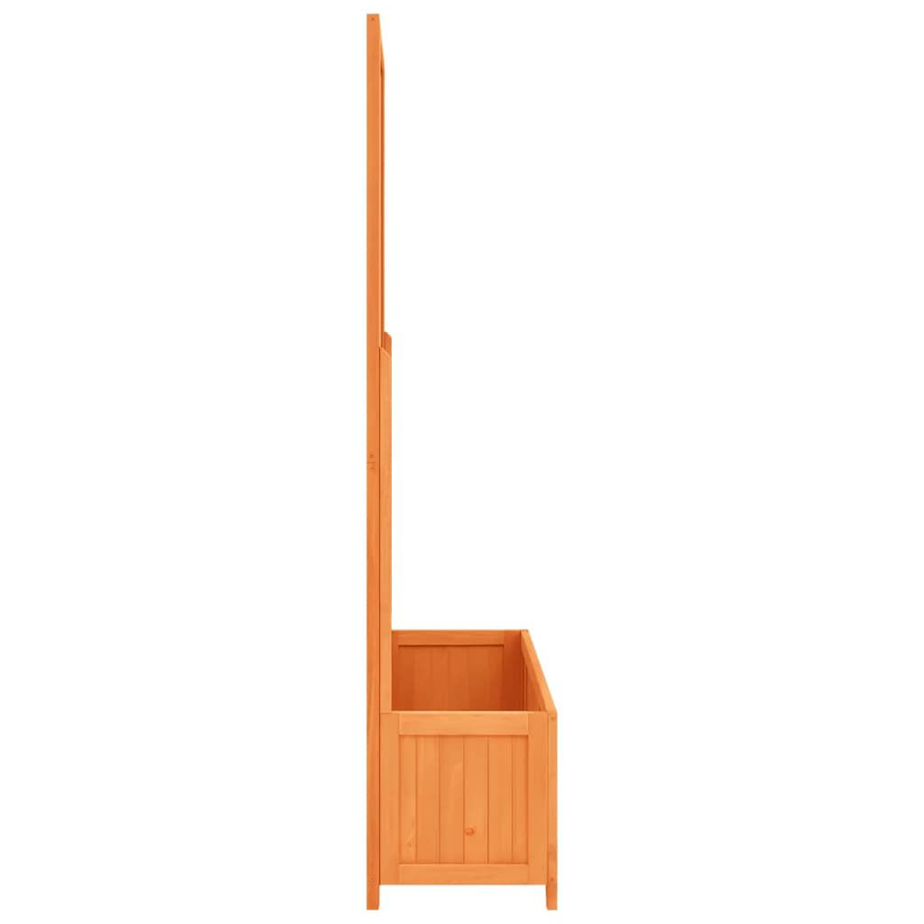 vidaXL Garden Trellis Planter Brown 70x30x135 cm Solid Firwood