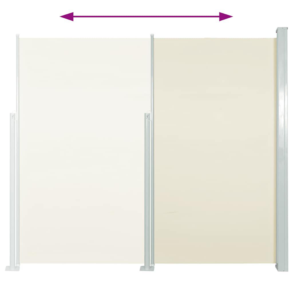 vidaXL Retractable Side Awning 160 x 500 cm Cream