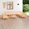 vidaXL 10 Piece Garden Lounge Set Solid Wood Pine