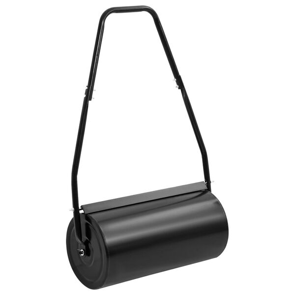vidaXL Garden Lawn Roller with Handle Black 42 L Iron and Steel