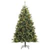 vidaXL Artificial Hinged Christmas Tree with Cones 240 cm