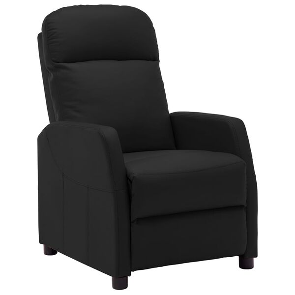 vidaXL Electric Recliner Chair Black Faux Leather