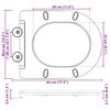 vidaXL Quick Release Toilet suitable for Seat White 44 x 36.4 x 3.4 cm Duroplast