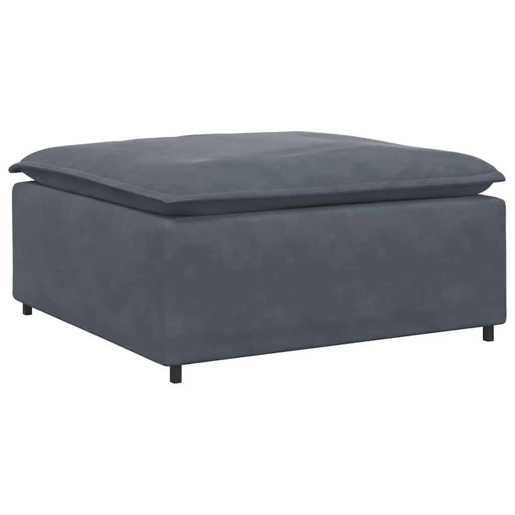 vidaXL Modular Sofa Footstool Module Dark Grey 100x100x48 cm
