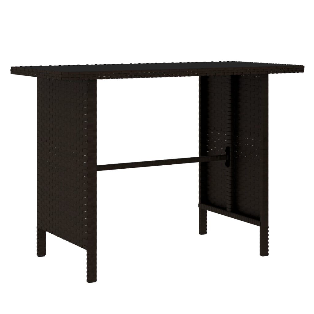 vidaXL 4 Piece Garden Lounge Set Poly Rattan Brown