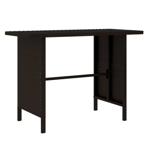 vidaXL 4 Piece Garden Lounge Set Poly Rattan Brown