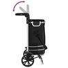 vidaXL Shopping Trolley Black 36.5 x 46.5 x 100.5 cm Oxford fabric