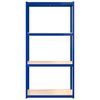 vidaXL 4-Layer Shelves 4 pcs Blue Steel&Engineered Wood