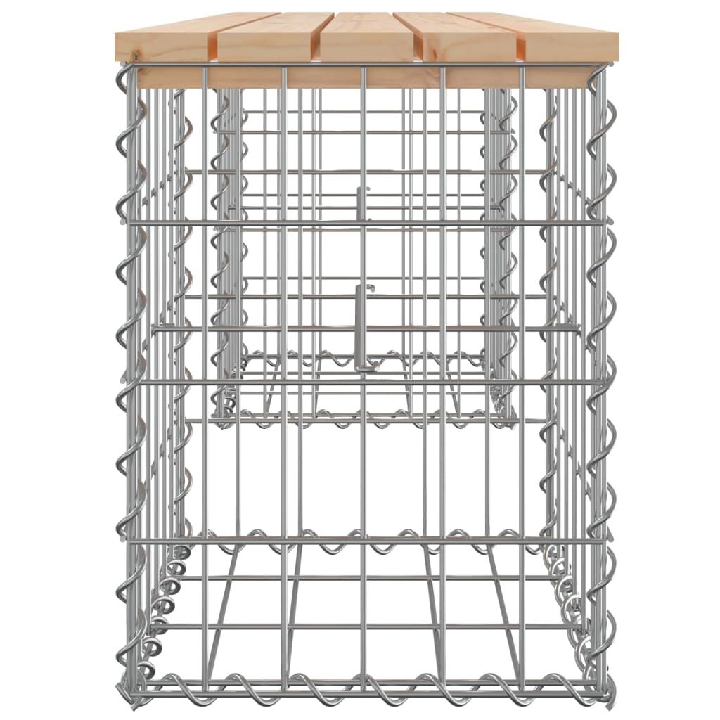 vidaXL Garden Bench Gabion Design 103x31x42 cm Solid Wood Pine