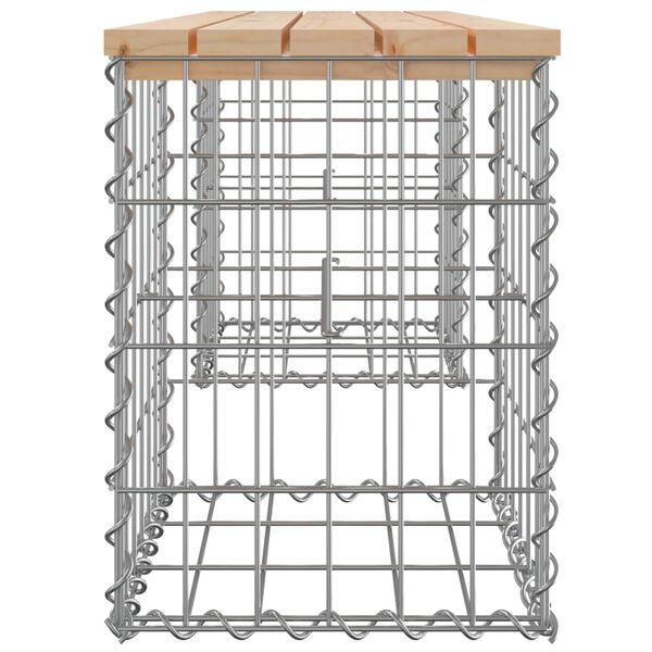 vidaXL Garden Bench Gabion Design 103x31x42 cm Solid Wood Pine