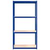 vidaXL 4-Layer Shelves 5 pcs Blue Steel&Engineered Wood