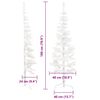 vidaXL Slim Artificial Half Christmas Tree with Stand White 180 cm