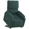 vidaXL Stand up Massage Recliner Chair Dark Green Fabric