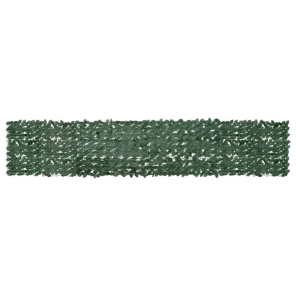 vidaXL Balcony Screen with Dark Green Leaves 400x75 cm