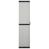 vidaXL Garden Storage Cabinet with 3 Shelves Grey&Black 68x40x168 cm