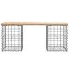 vidaXL Garden Bench Gabion Design 103x31x42 cm Solid Wood Pine