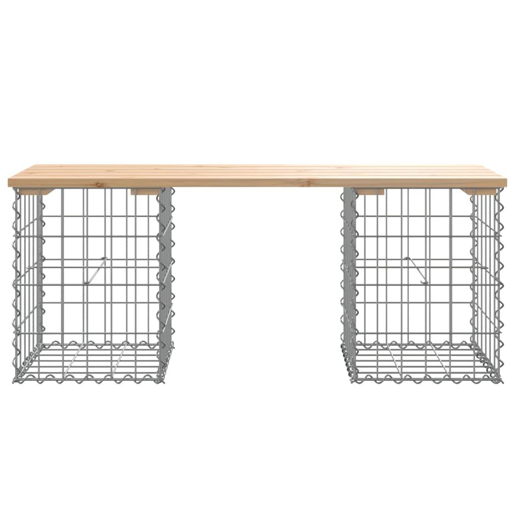 vidaXL Garden Bench Gabion Design 103x31x42 cm Solid Wood Pine
