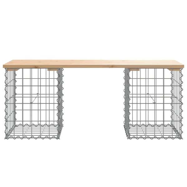 vidaXL Garden Bench Gabion Design 103x31x42 cm Solid Wood Pine
