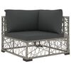 vidaXL 8 Piece Garden Lounge Set with Cushions Poly Rattan Gray