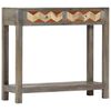 vidaXL Console Table Grey 86x30x76 cm Solid Mango Wood