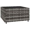 vidaXL 3 Piece Garden Lounge Set with Cushions Grey Poly Rattan