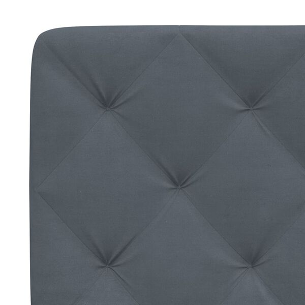 vidaXL Bed Frame with LED without Mattress Dark Grey 100x190 cm Velvet