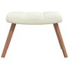 vidaXL Rocking Chair with a Stool Cream White Velvet