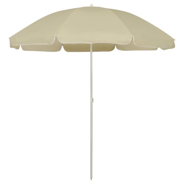 vidaXL Beach Parasol Sand Yellow 240 cm