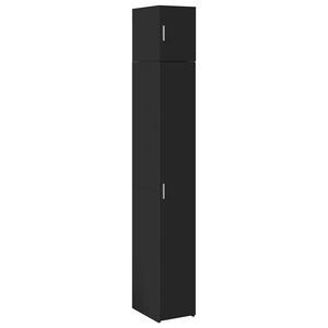 vidaXL Slim Storage Cabinet Black 30x42.5x225 cm Engineered Wood